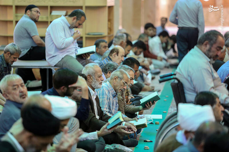 عکس/ قرائت دعای ندبه در صبح عید قربان