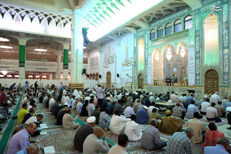 عکس/ قرائت دعای ندبه در صبح عید قربان