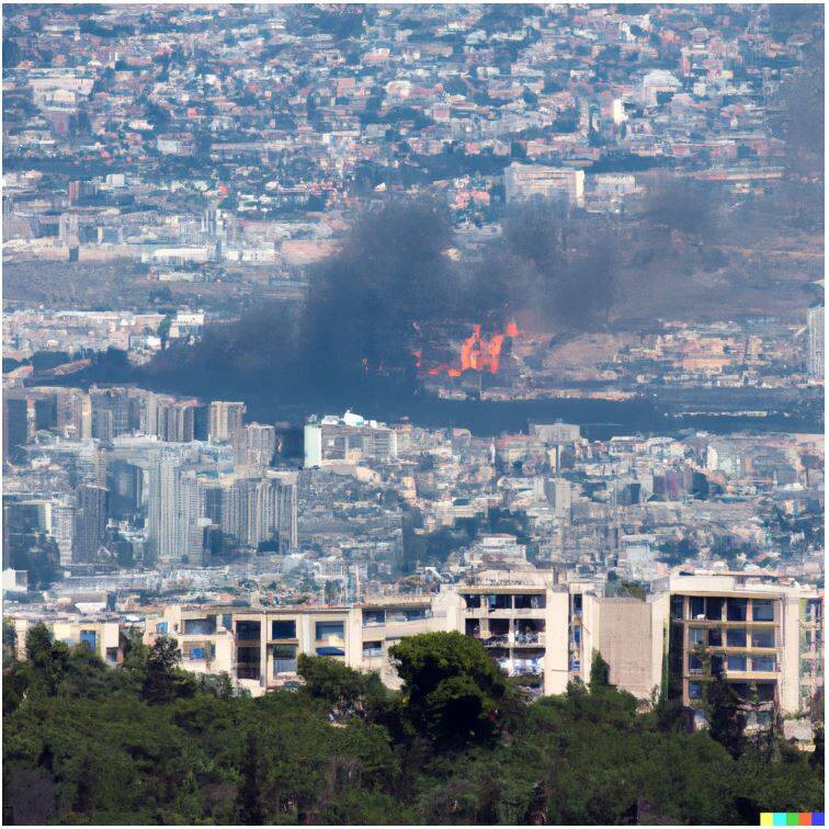 شبیهسازی حمله موشکی ایران به رژیم صهیونیستی با استفاده از هوش مصنوعی +تصاویر