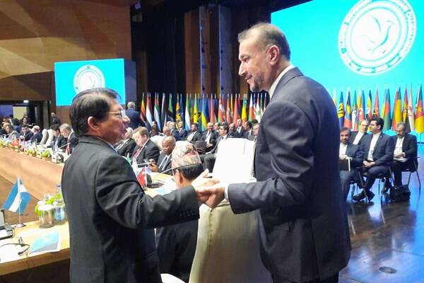 گپ و گفت امیرعبداللهیان با وزیر خارجه ترکیه در باکو