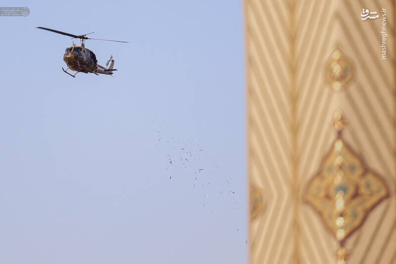 عکس/ گلباران هوایی حرم امیرالمومنین(ع) یک روز بعد از غدیر