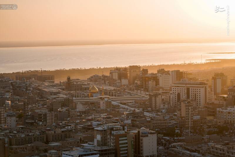 عکس/ گلباران هوایی حرم امیرالمومنین(ع) یک روز بعد از غدیر