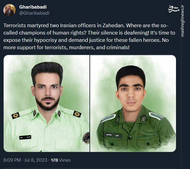 غریب آبادی : در موضوع حادثه تروریستی زاهدان مدافعان حقوق بشر کجا هستند؟