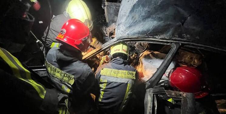 تصادف در محور سبزوار به بردسکن با ۱۵ کشته و زخمی + عکس