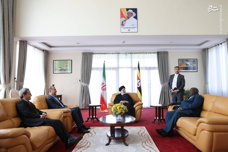 دیدار وزیر خارجه اوگاندا با رئیسی بعد از استقبال در فرودگاه