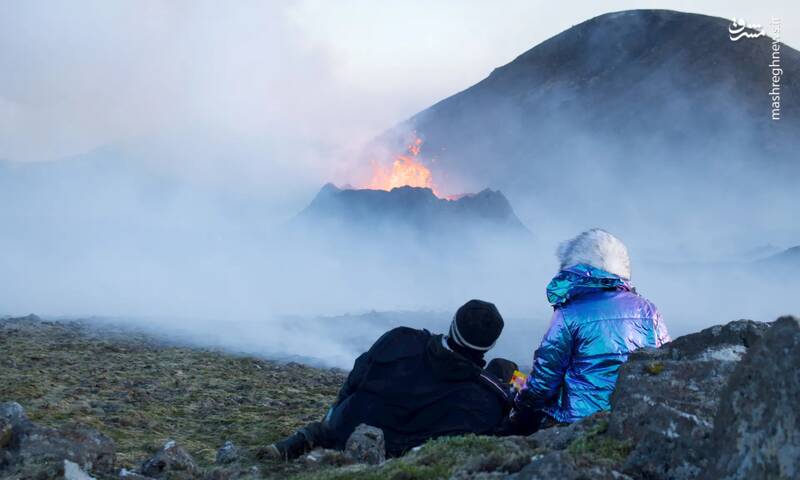 فوران یک آتشفشان در لیتلی هروتور _ ایسلند
