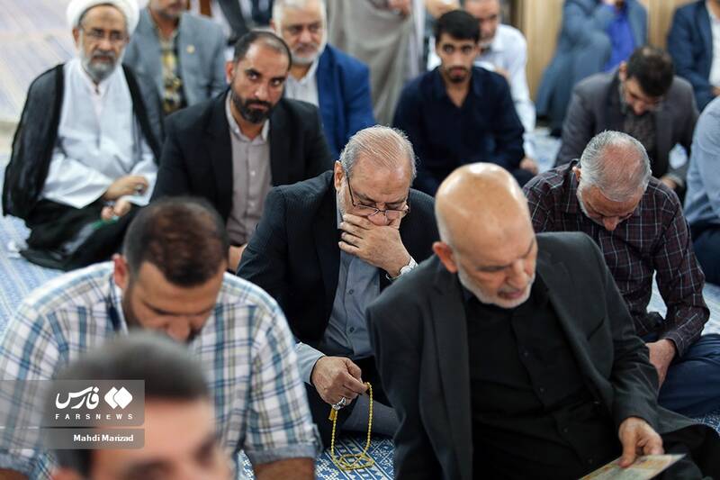 محمدباقر ذوالقدر دبیر مجمع تشخیص مصلحت نظام در مراسم بزرگداشت مادر فرمانده شجاع و دلاور لشکر بدر دوران دفاع مقدس سرلشکر پاسدار شهید اسماعیل دقایقی