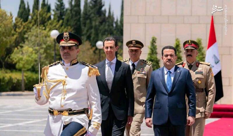 استقبال رسمی بشار اسد از نخست‌وزیر عراق + عکس