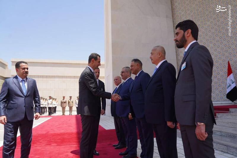 استقبال رسمی بشار اسد از نخستوزیر عراق + عکس