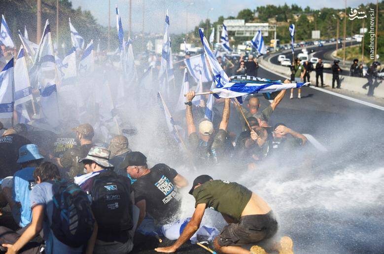 سرکوب معترضان به دولت نتانیاهو نخست وزیر رژیم صهیونیستی توسط پلیس-سرزمین‌های اشغالی