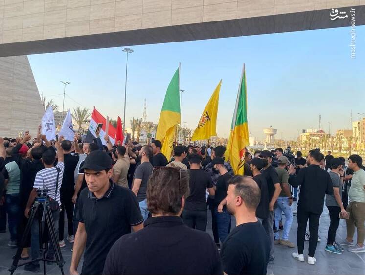 تجمع اهالی بغداد در اعتراض به قرآنسوزی +عکس