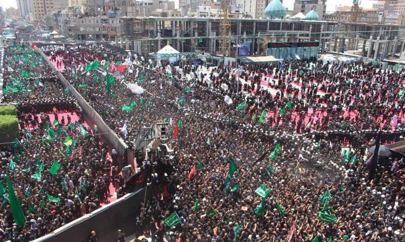 حرم امام حسین (ع) برای حضور دسته عزاداری طویریج آماده شد + عکس و فیلم 2