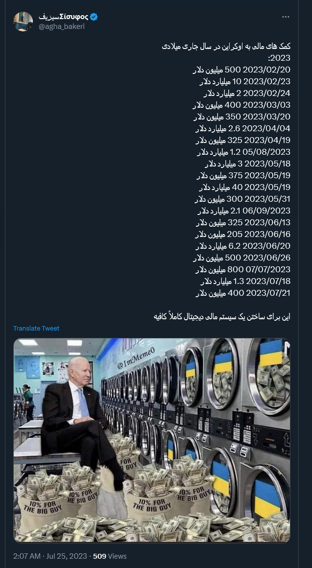 کمک های مالی به اوکراین چقدر بوده است؟
