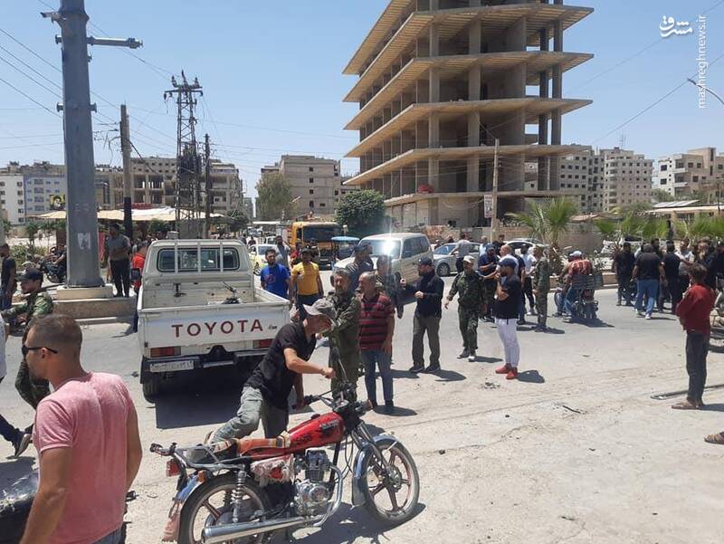 انفجار موتور سیکلت بمبگذاری شده در دمشق+ عکس