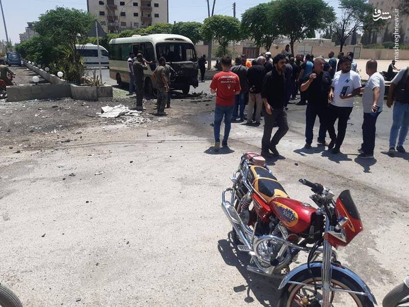 انفجار موتور سیکلت بمبگذاری شده در دمشق+ عکس