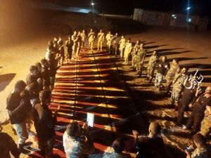 عزاداری مرزداران تیپ زرهی نیروی زمینی ارتش در نقطه صفر مرزی
