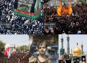 ندای لبیک «یا حسین» مردم ایران در روز عاشورا + عکس و فیلم