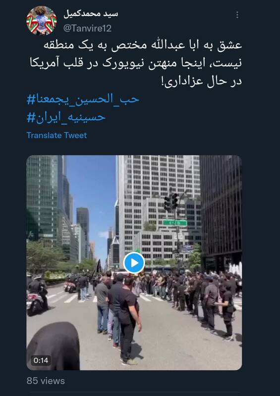 عشق به ابا عبدالله در ینگه دنیا + فیلم