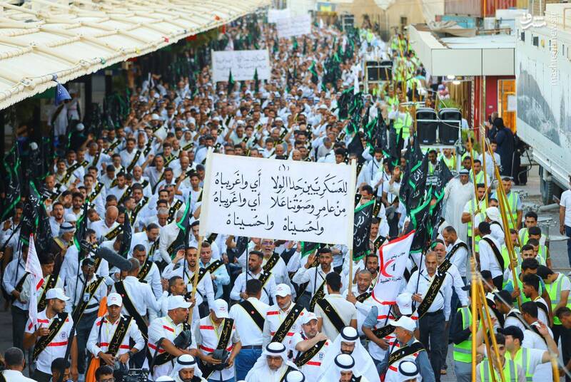 تصاویری از عزاداری موکب بزرگ بنی عامر در عراق