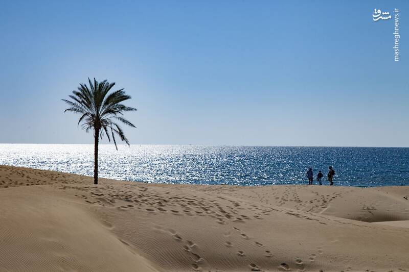 قابی دیدنی از تلفیق دریا و کویر