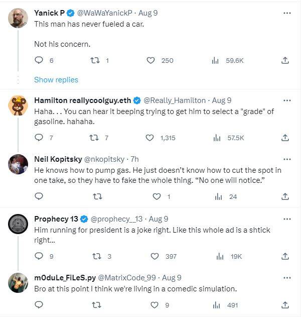 معاون ترامپ بنزین زدن هم بلد نیست! +فیلم