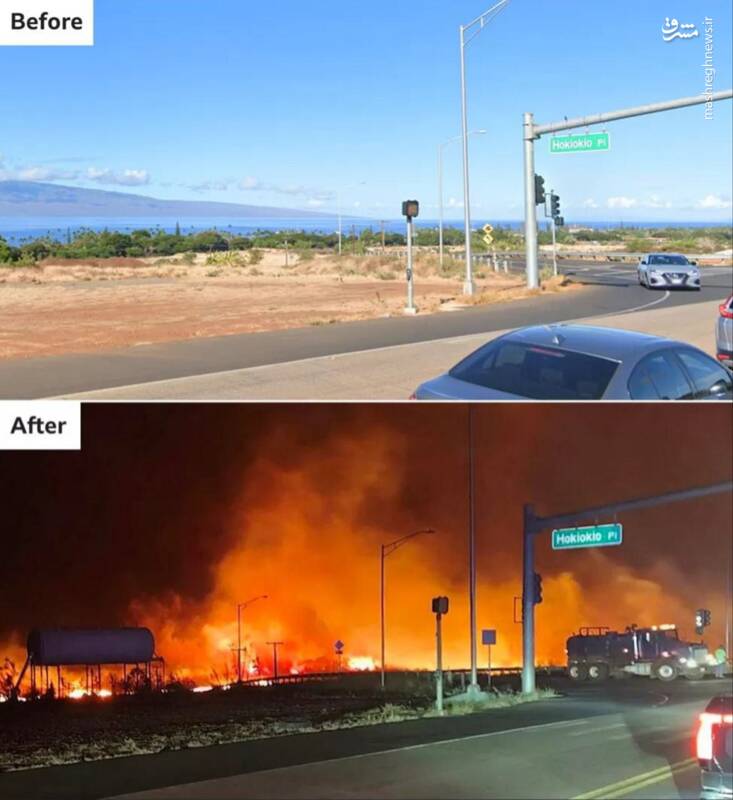 هاوایی قبل و بعد از آتشسوزی اخیر +تصاویر