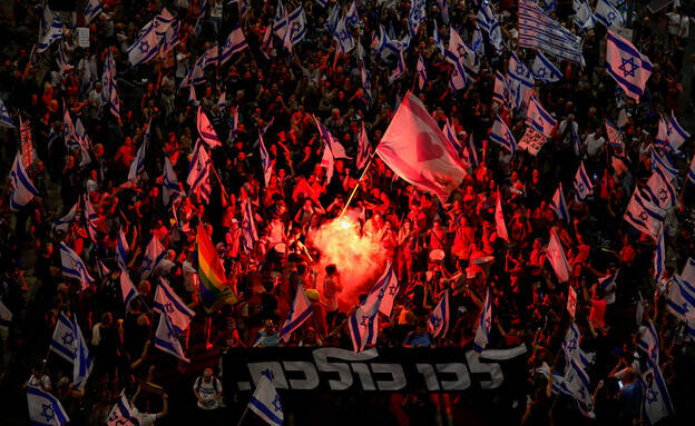 سی و دومین هفته اعتراضات صهیونیستها/ برنامهریزی معترضان برای اعتصاب سراسری + عکس