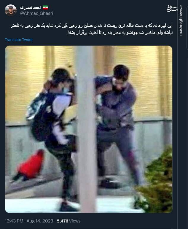 قدردانی کاربران توییتر از قهرمان شاهچراغ