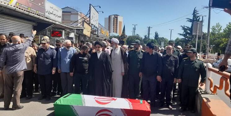 بدرقه با شکوه شهید مدافع امنیت در تنکابن+ عکس