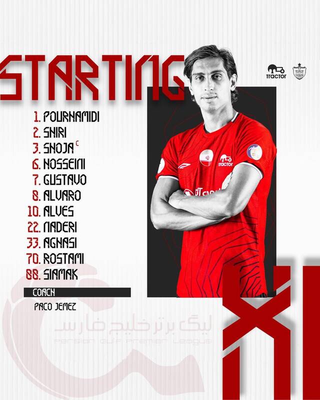 نفرات اصلی خمز برای بازی با پرسپولیس