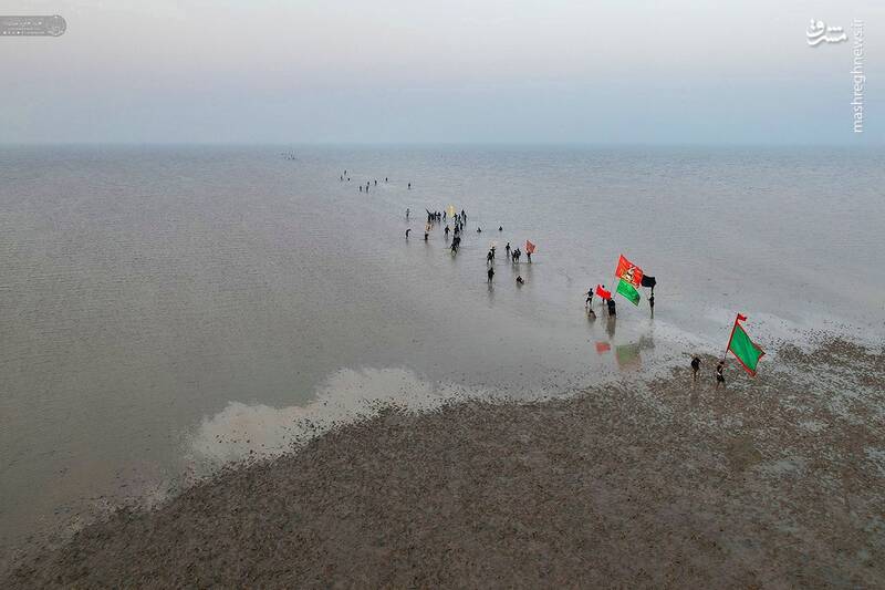 تصاویری از آغاز پیادهروی اربعین از جنوب عراق و ساحل خلیج فارس