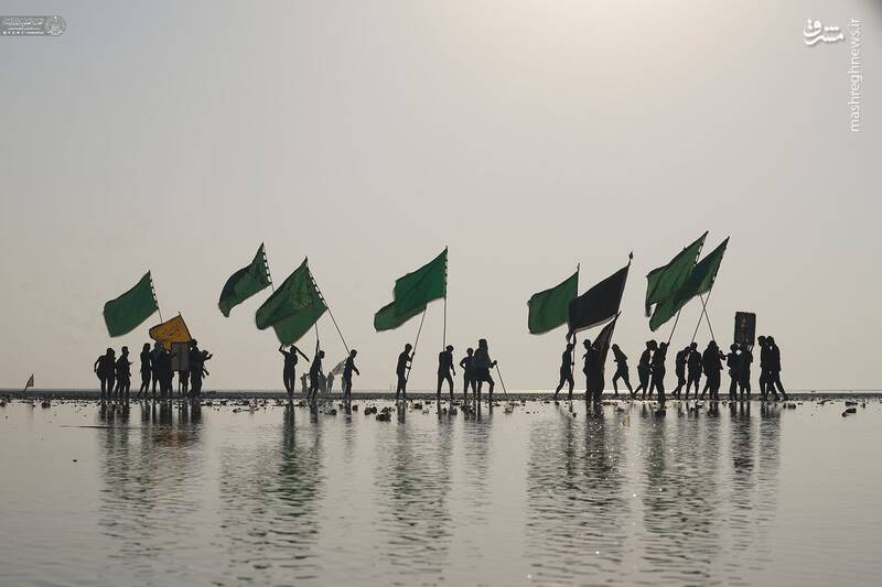 تصاویری از آغاز پیادهروی اربعین از جنوب عراق و ساحل خلیج فارس