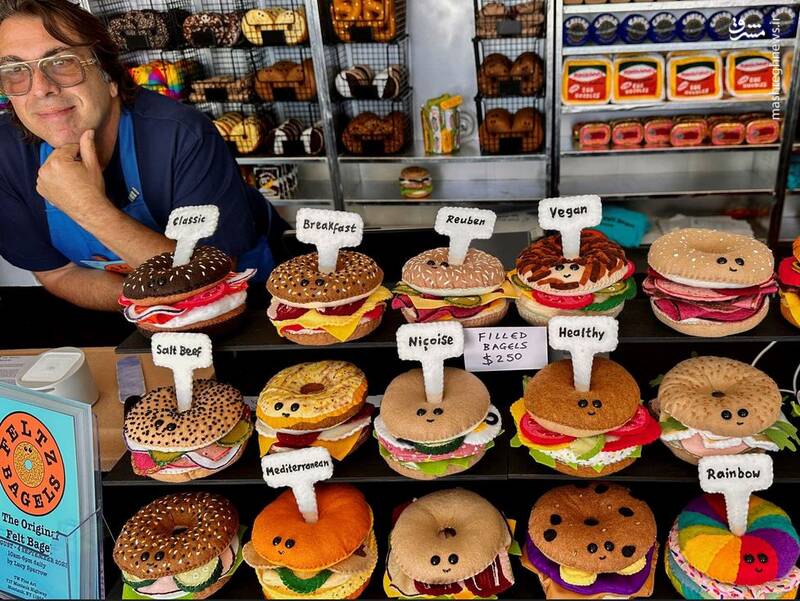 نان و شیرینی‌های با ظاهر جذاب و متفاوت در یک فروشگاه در نیویروک