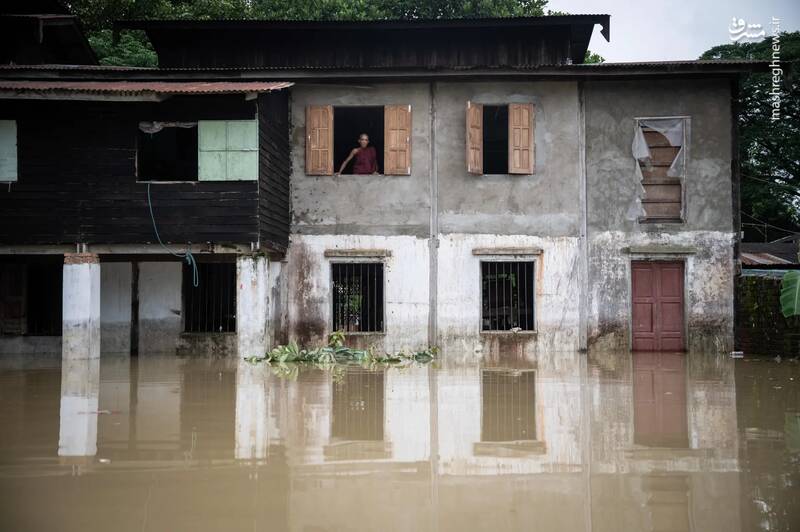 خسارات سیل ناشی از باران‌های موسمی و کشته شدن بیش از پنج نفر در باگو _ میانمار