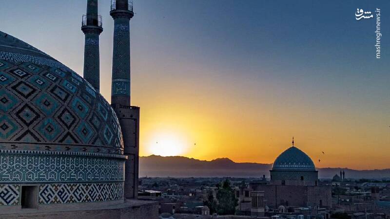 نمایی تماشایی از مسجد جامع یزد