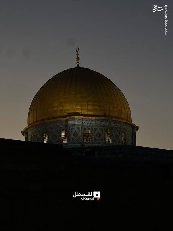 تصاویری زیبا از قبةالصخره در شب