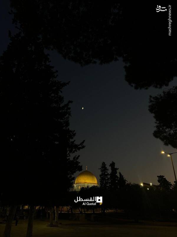 تصاویری زیبا از قبةالصخره در شب