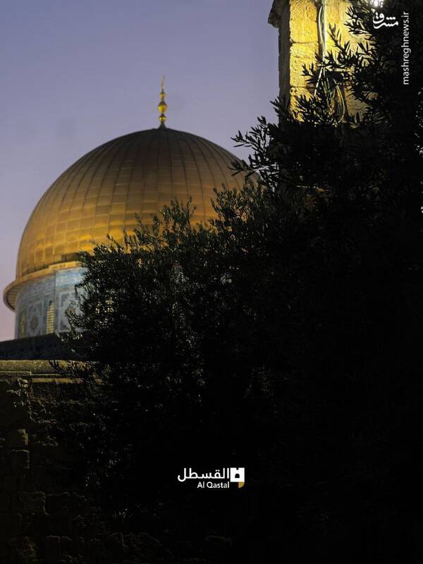 تصاویری زیبا از قبةالصخره در شب