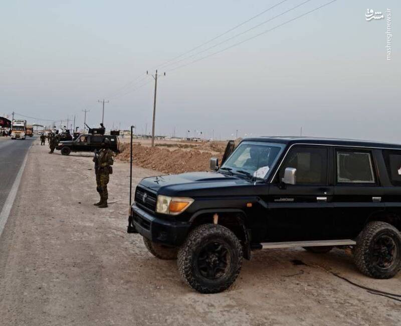 حشد الشعبی درحال تامین امنیت مسیرهای منتهی به مرزهای عراق +تصاویر