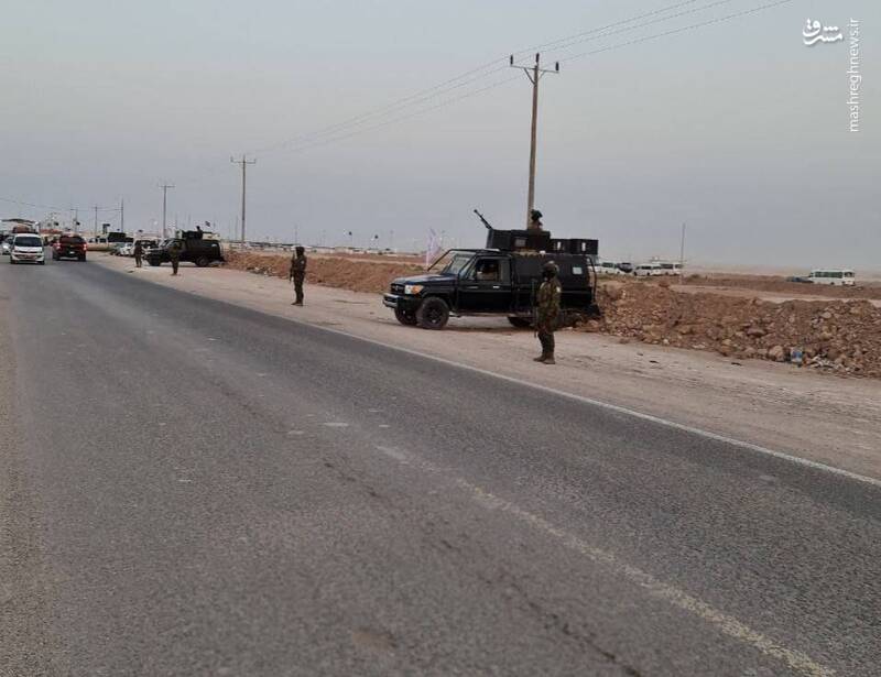 حشد الشعبی درحال تامین امنیت مسیرهای منتهی به مرزهای عراق +تصاویر