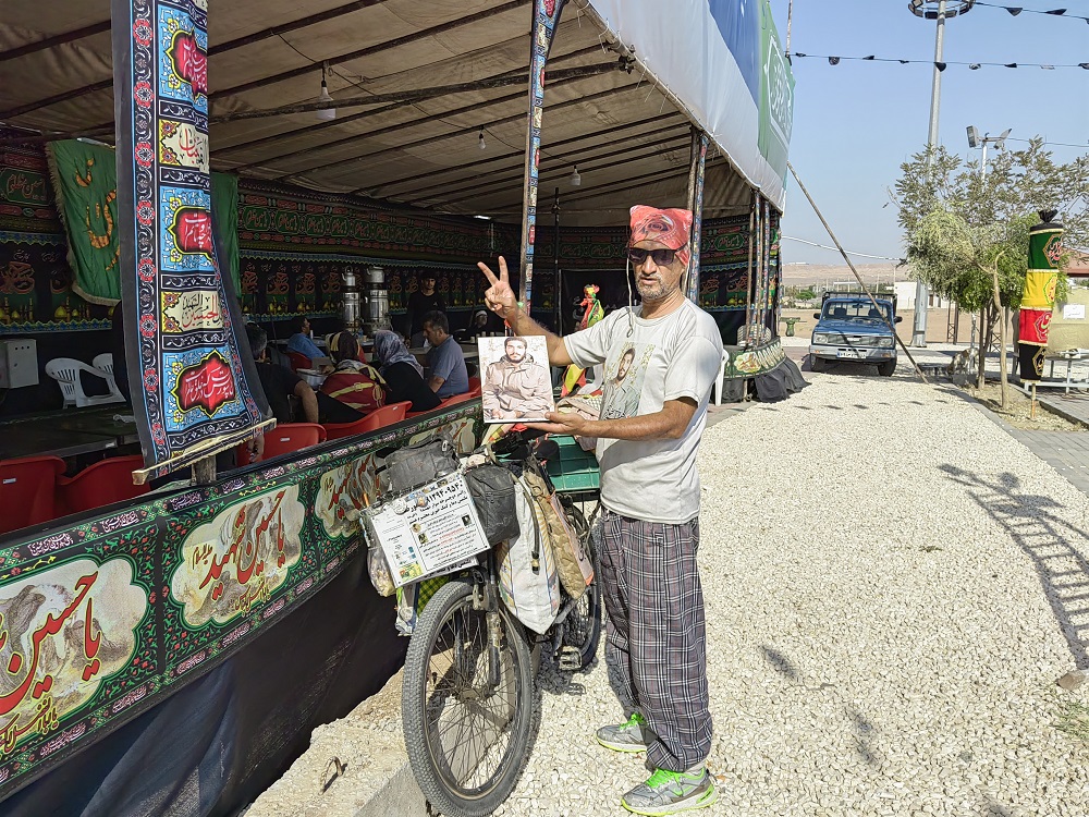 دوچرخه سواری از تهران تا کربلا به یاد شهید هادی +عکس