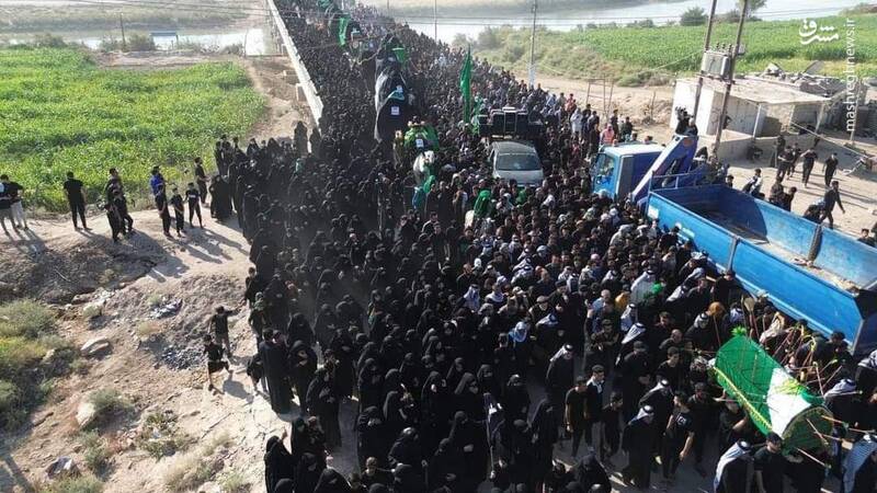 خیابانهای استان واسط عراق مملو از زائران اربعین +عکس