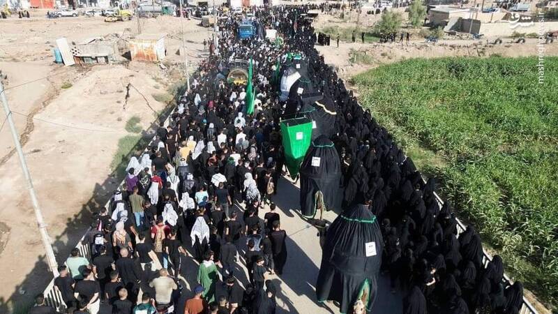 خیابانهای استان واسط عراق مملو از زائران اربعین +عکس