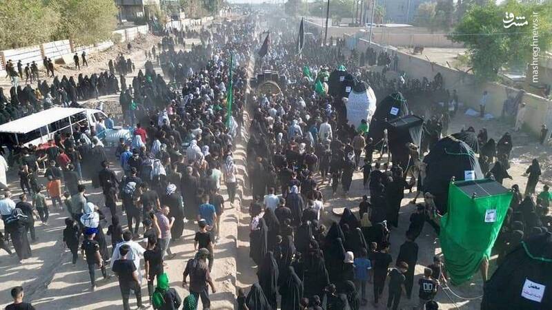 خیابانهای استان واسط عراق مملو از زائران اربعین +عکس