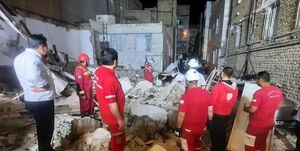 ریزش ساختمانی در ملارد| اعزام سگ‌ زنده یاب برای یافتن 5 مفقودی احتمالی