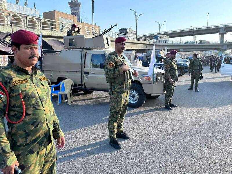 افزایش نیروهای امنیتی الحشد الشعبی در نجف اشرف +عکس