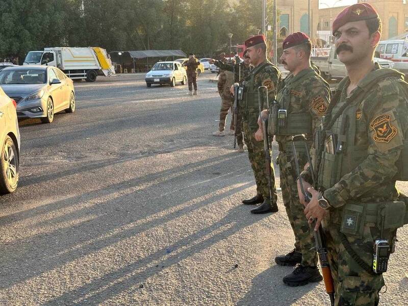 افزایش نیروهای امنیتی الحشد الشعبی در نجف اشرف +عکس