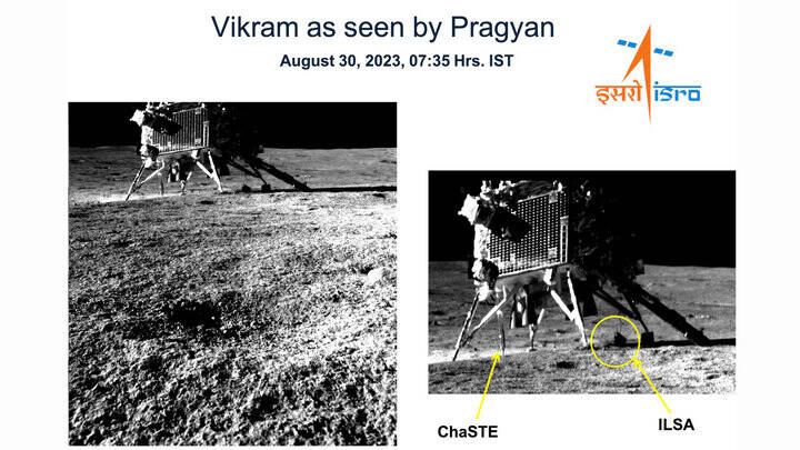 تصاویر جدید ماه نورد هندی از لندر خود در ماه