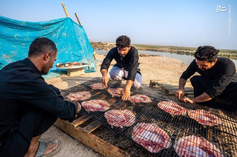 تصاویری از مهمان نوازی ویژه عراقیها از زوار حسینی