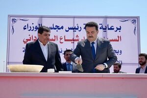 آغاز به کار عملیات اجرایی راه آهن شلمچه - بصره با حضور «السودانی»